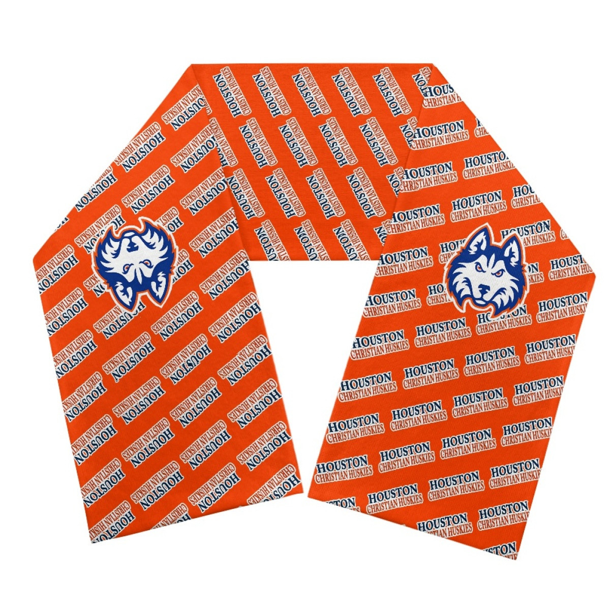 Houston Christian Huskies Scarf Knitted - Houston Christian University Huskies College Football Medley Monogram Wordmark