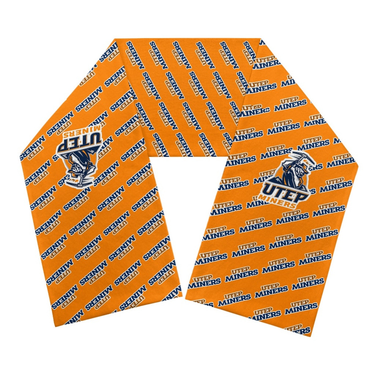 UTEP Miners Scarf Knitted - UTEP Miners College Football Medley Monogram Wordmark