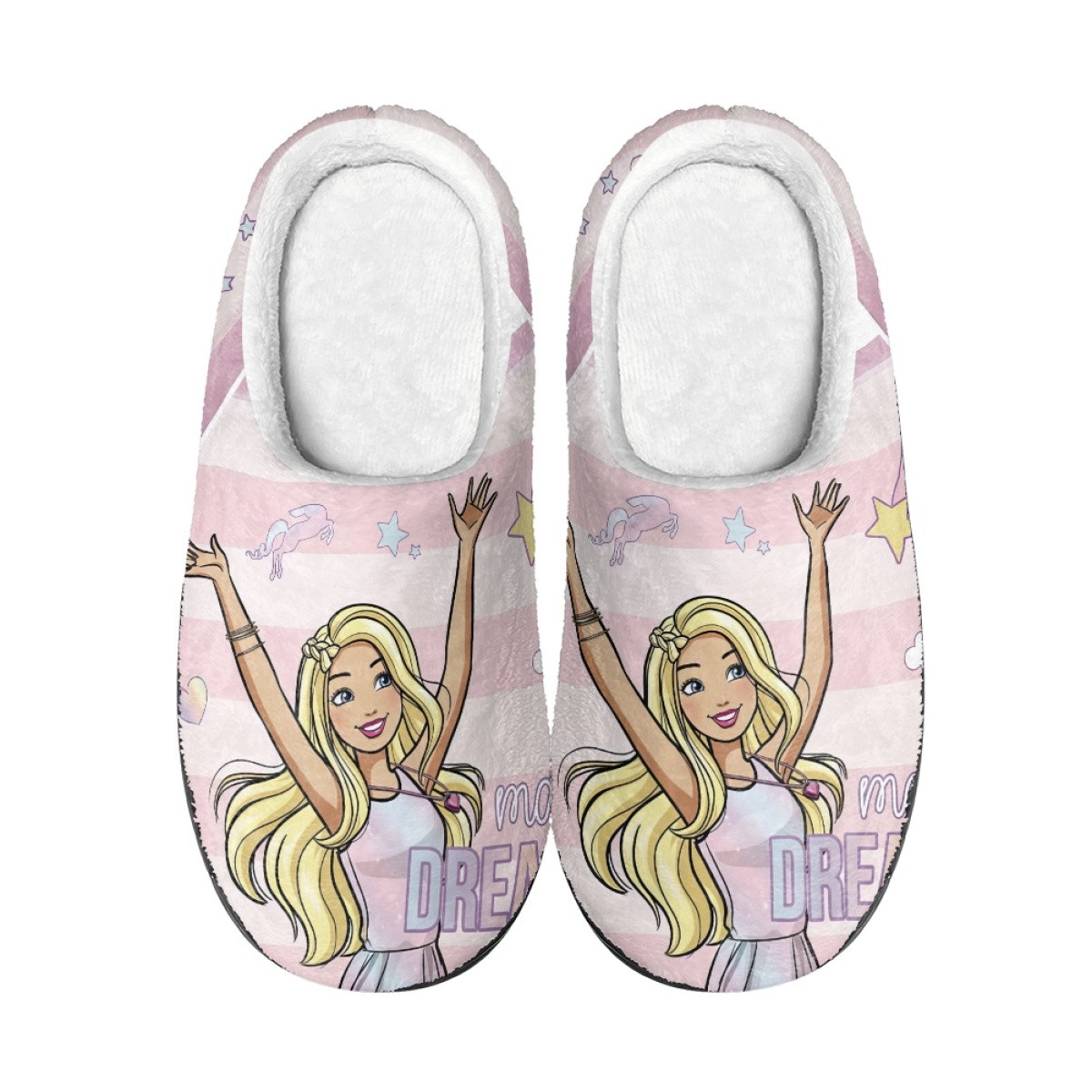 Barbie Slippers - Barbie Raising Hand Pastel Cartoon Art