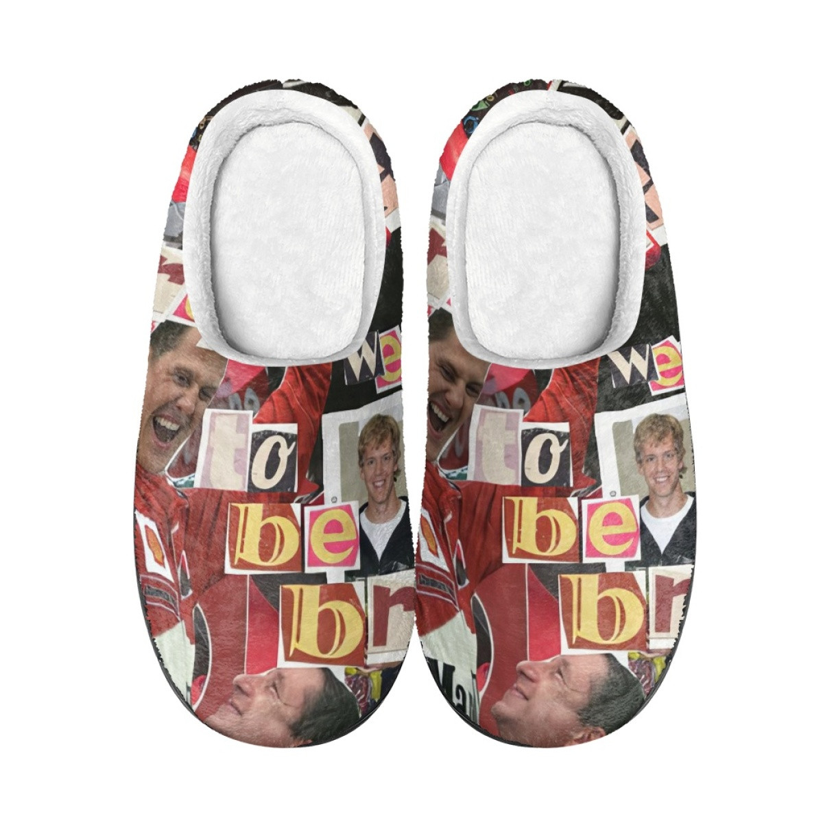 F1 Formula One Michael Schumacher Slippers - Michael Schumacher I Always Thought Records Were There Collage