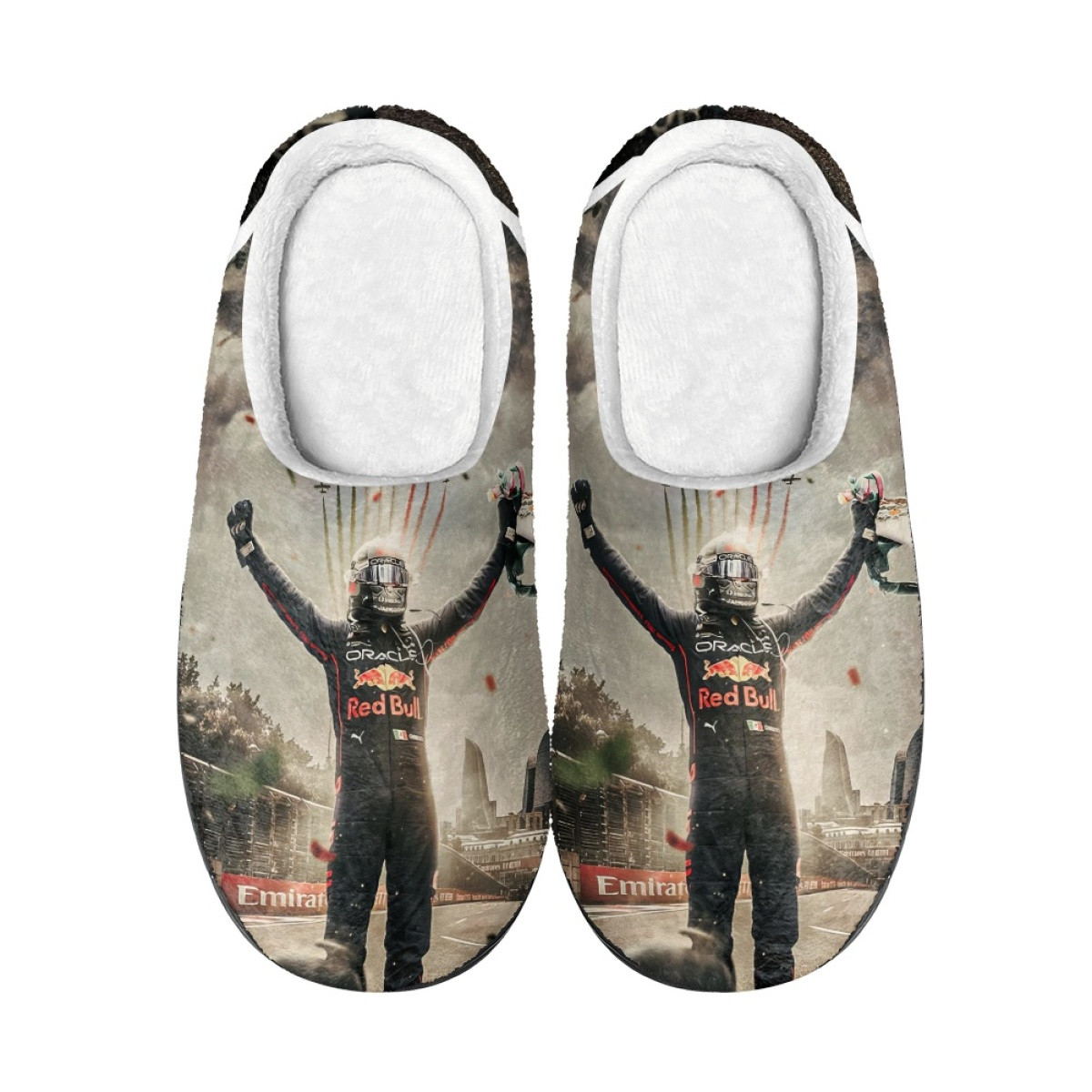 F1 Formula One Sergio Perez Slippers - Sergio Perez The Mexican Way Champion Celebration Poster