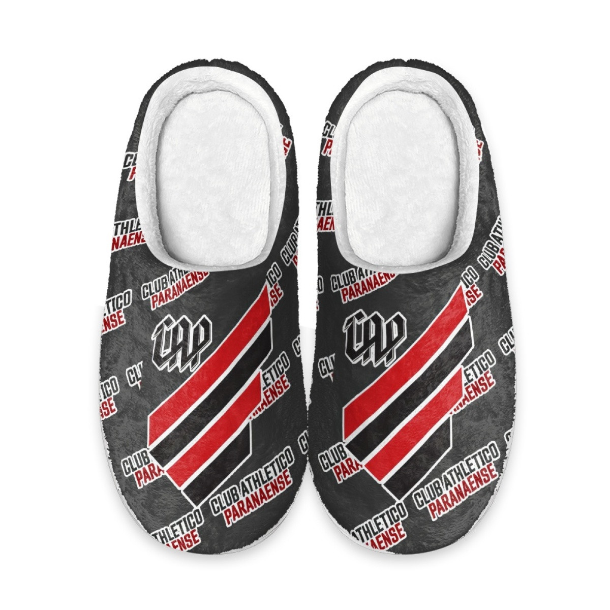 Club Athletico Paranaense Slippers - Club Athletico Paranaense Football Club Medley Monogram Wordmark