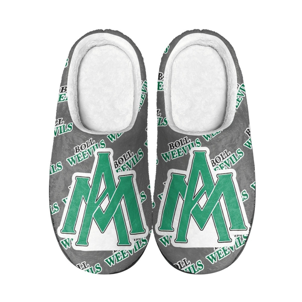 Boll Weevils Slippers - Boll Weevils College Football Medley Monogram Wordmark