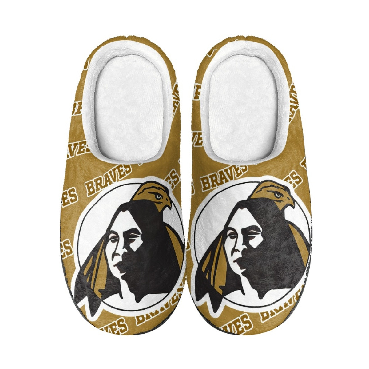 Braves University of North Carolina at Pembroke Slippers - Braves University of North Carolina at Pembroke College Football Medley Monogram Wordmark