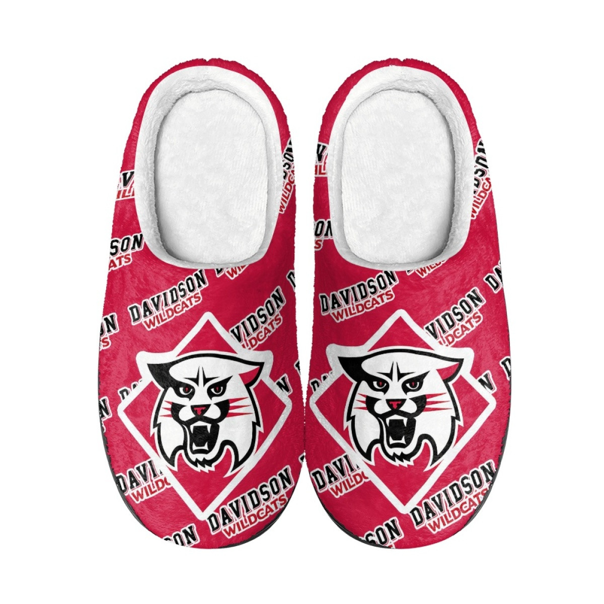 Davidson Wildcats Slippers - Davidson College Wildcats College Football Medley Monogram Wordmark
