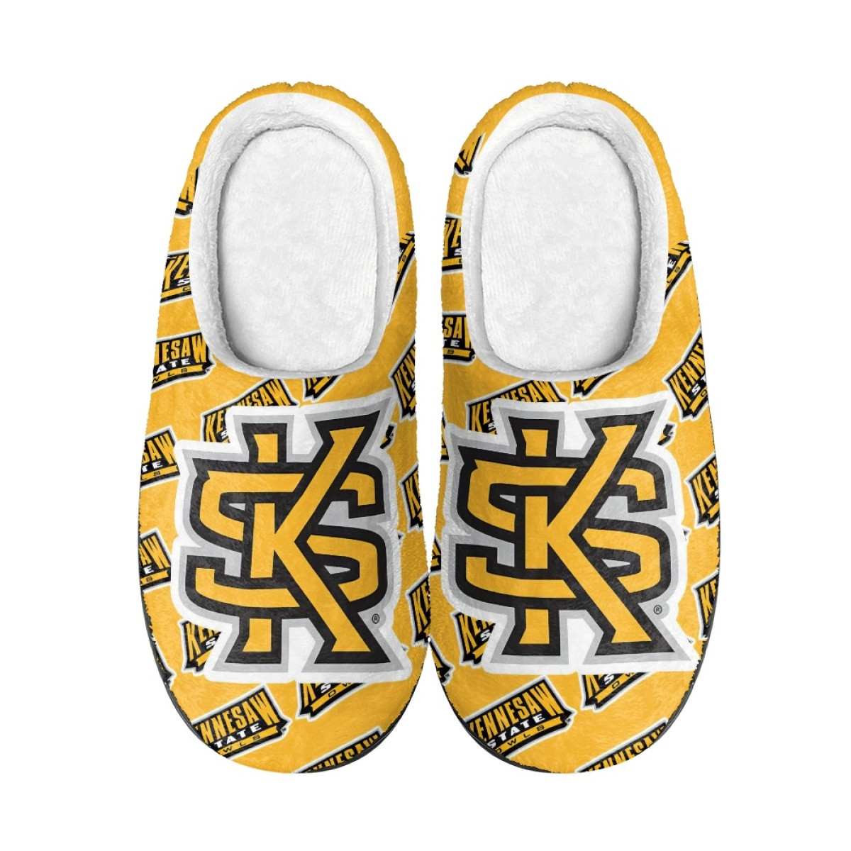 Kennesaw State Owls Slippers - Kennesaw State University Owls College Football Medley Monogram Wordmark