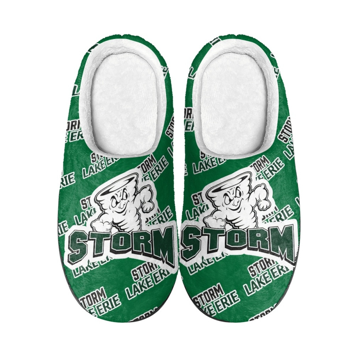 Storm Lake Erie College Slippers - Storm Lake Erie College College Football Medley Monogram Wordmark