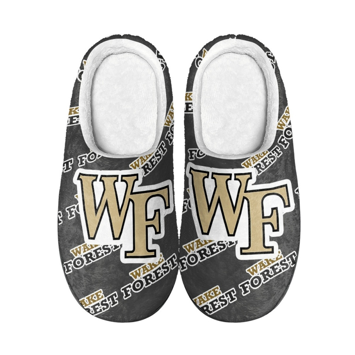 Wake Forest Demon Deacons Slippers - Wake Forest Demon Deacons College Football Medley Monogram Wordmark