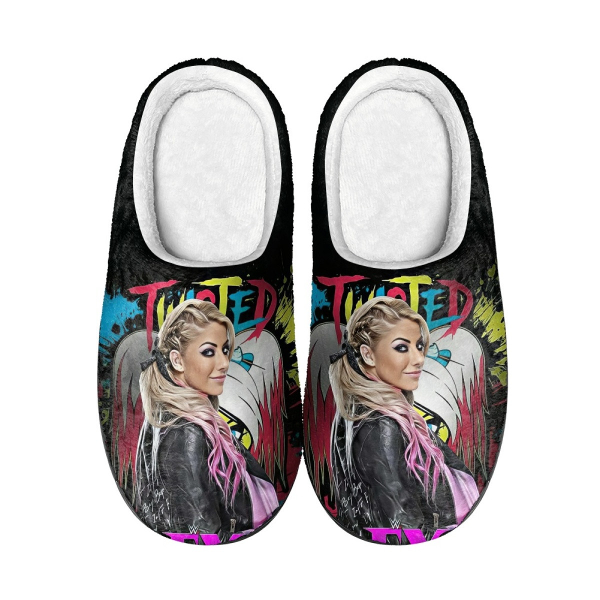 WWE Alexa Bliss Slippers - Alexa Bliss Twisted Color Splash