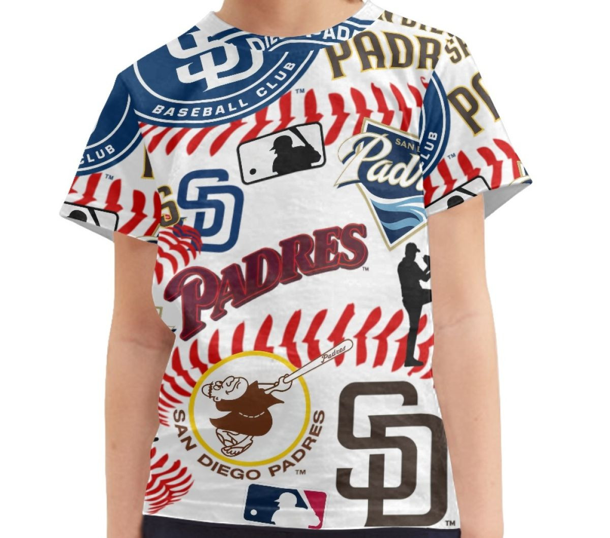 MLB San Diego Padres Tee T-Shirt - San Diego Padres Mania Collage Logo