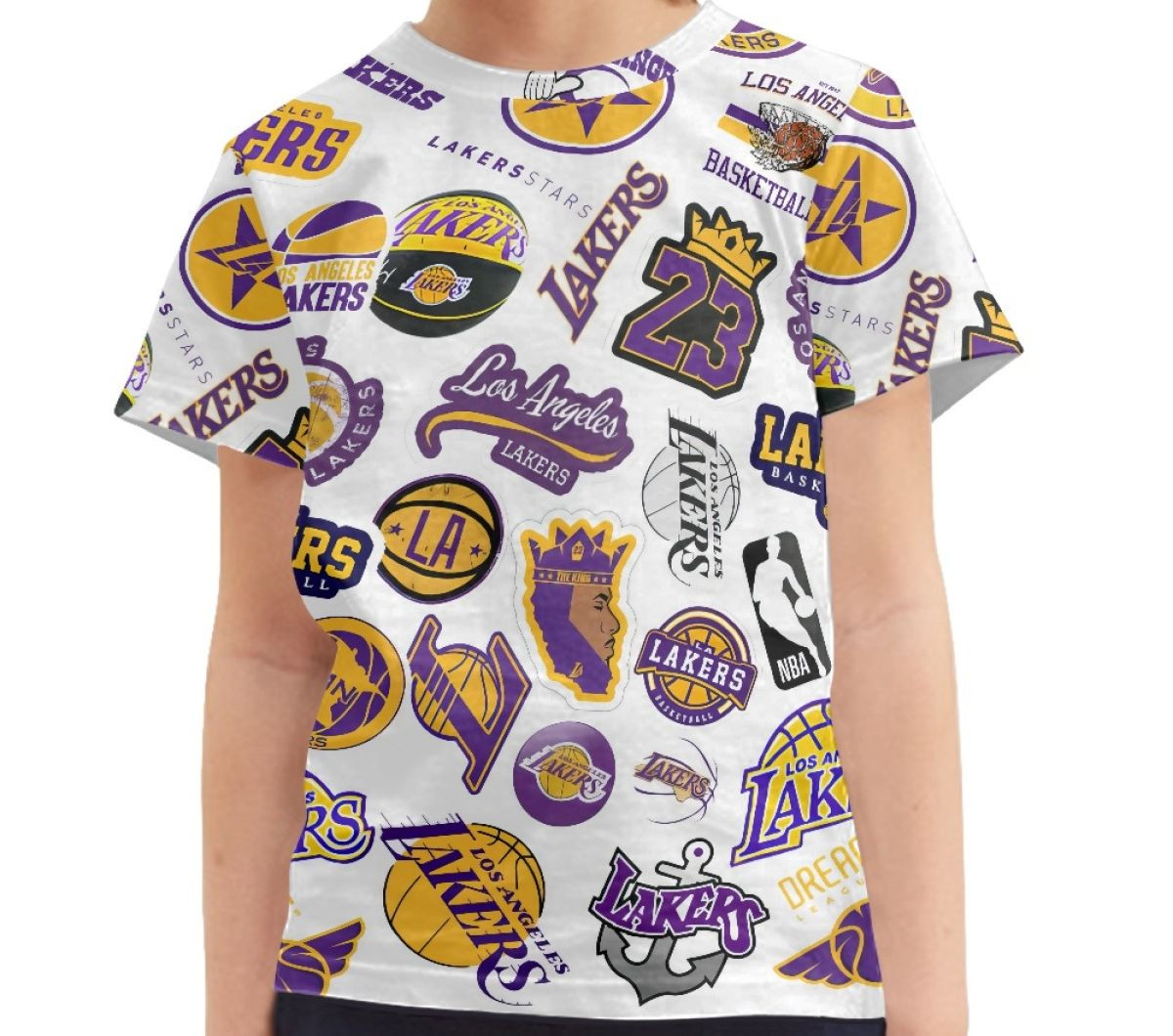 NBA Los Angeles Lakers Tee T-Shirt - Los Angeles Lakers Mania College Logo