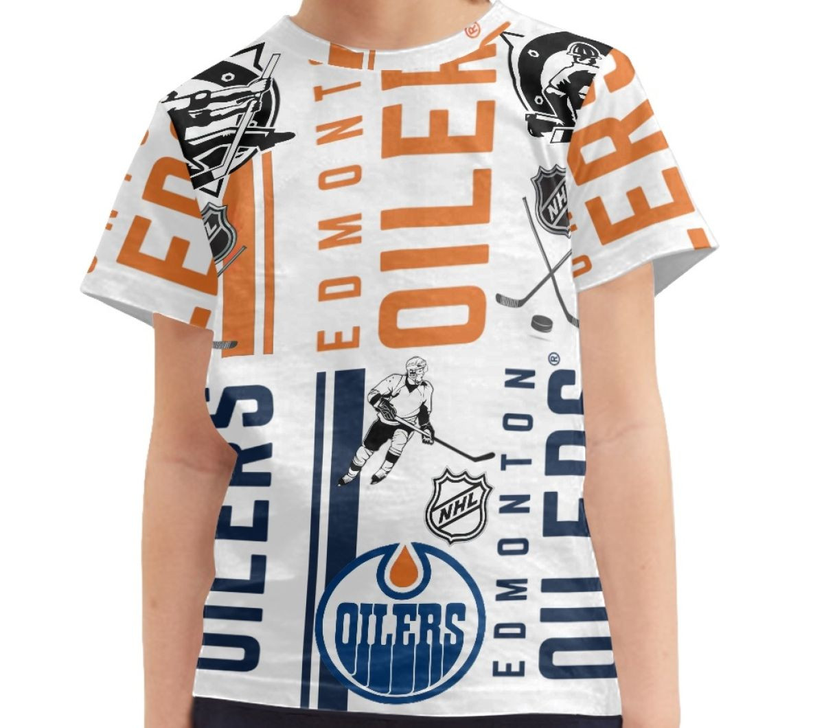 NHL Edmonton Oilers Tee T-Shirt - Edmonton Oilers Mania Collage Logo
