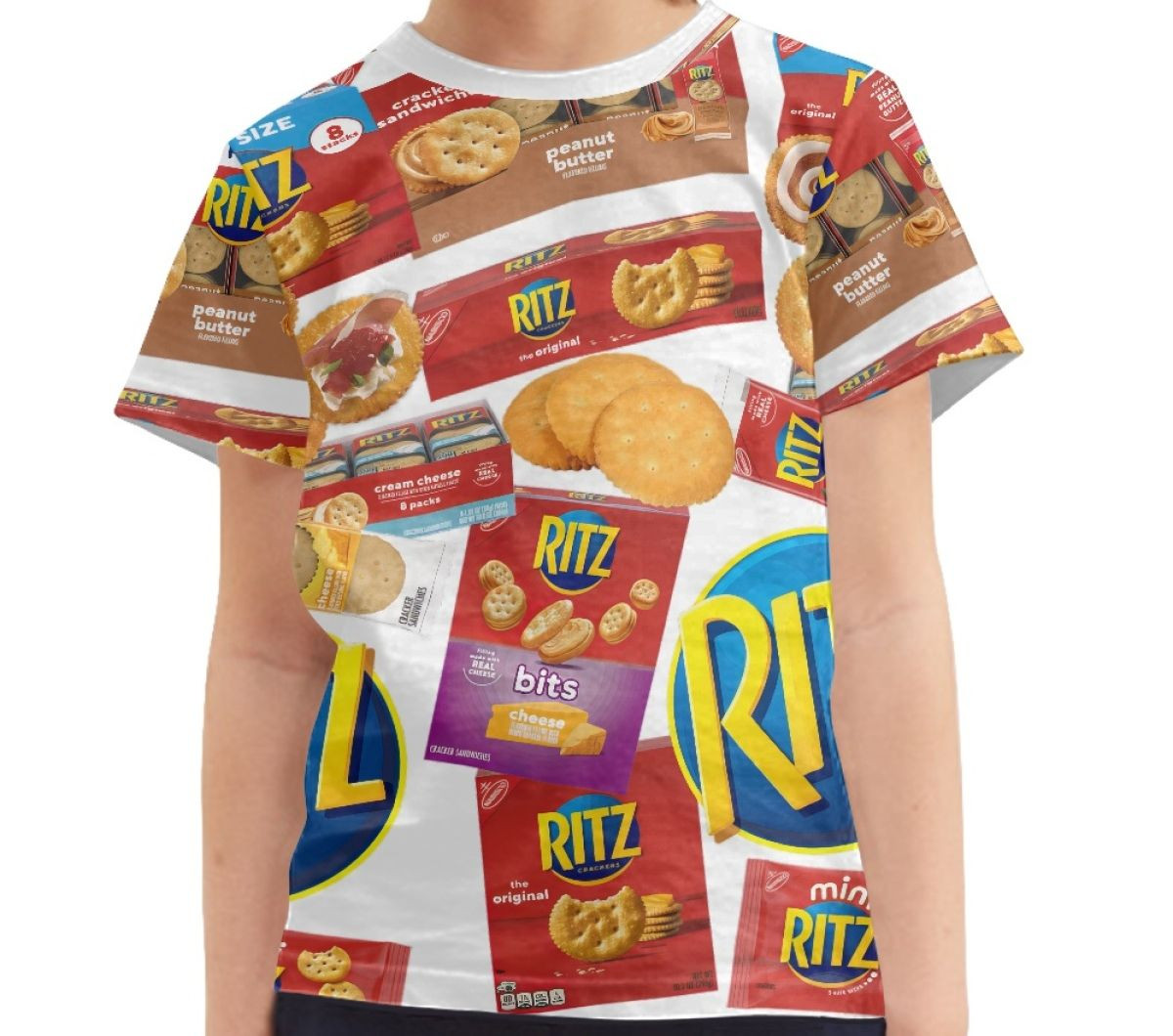 Ritz Crackers Tee T-Shirt - Ritz Crackers Mania Collage Logo
