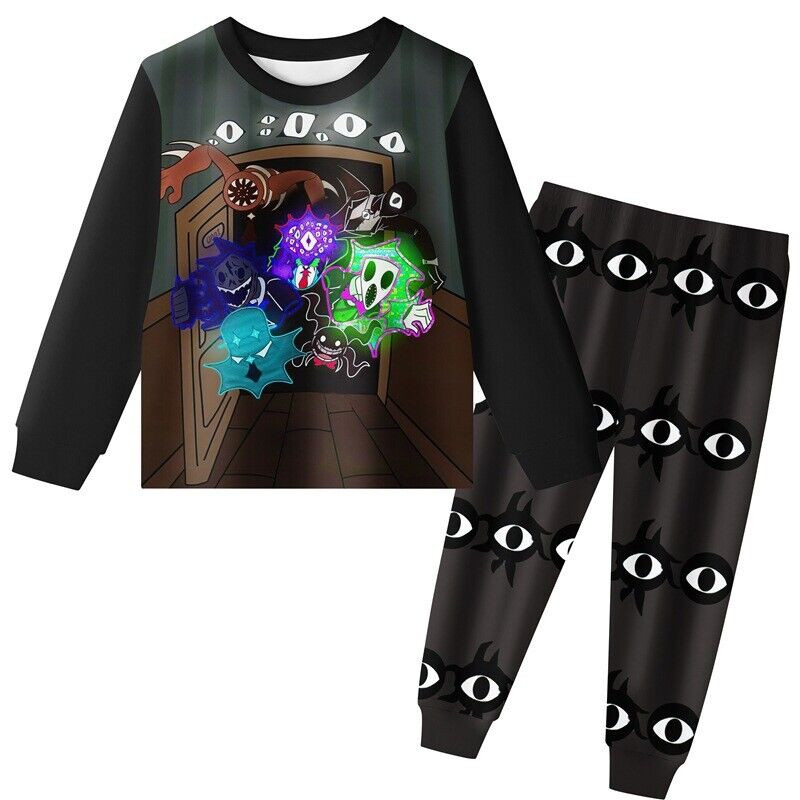 Roblox Doors Pajamas - Roblox Doors Long Sleeve Pajamas