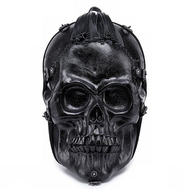 Skull 3D Leather Backpack