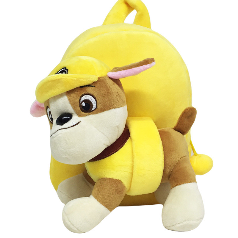 Paw Patrol Rubble Plush Kids Preschool Kindergarten Backpack Rucksack