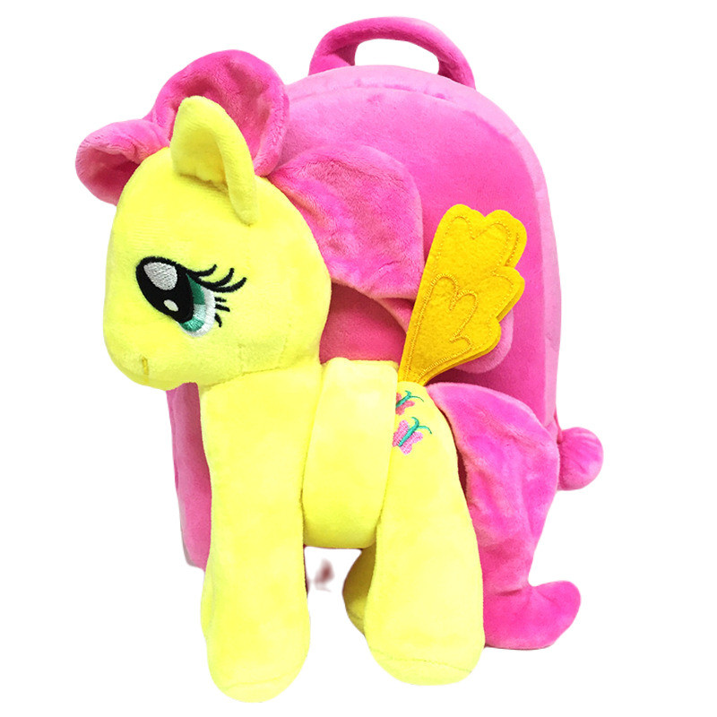 My Little Pony Fluttershy Plush Kids Preschool Kindergarten Backpack Rucksack