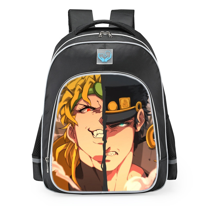 JoJo's Bizarre Adventure Jotaro Kujo And Dio Brando Face School Backpack