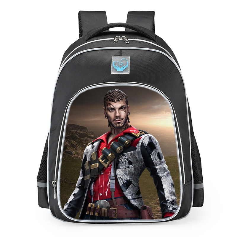 Free Fire Antonio School Backpack