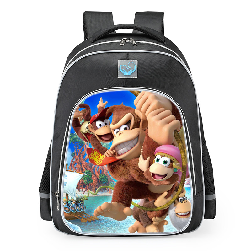 Donkey Kong Characters School Backpack