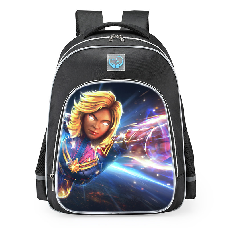 Marvel Contest Of Champions Captain Marvel School Backpack