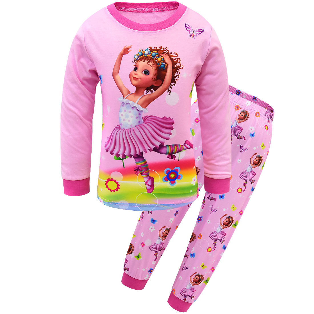 Disney Girls' Fancy Nancy 2-Piece Pajama Coat Set