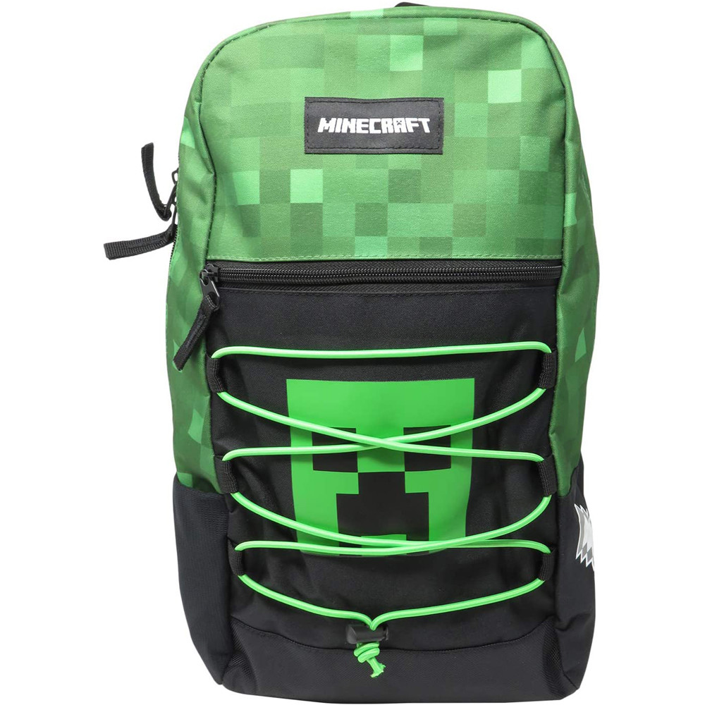 Minecraft Creeper Allover Print Backpack Bookbag