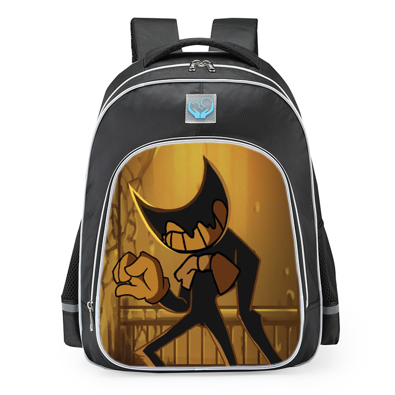 Friday Night Funkin Indie Cross Ink Bendy School Backpack