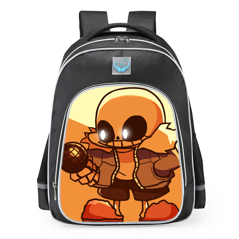 Friday Night Funkin Indie Cross Sans School Backpack