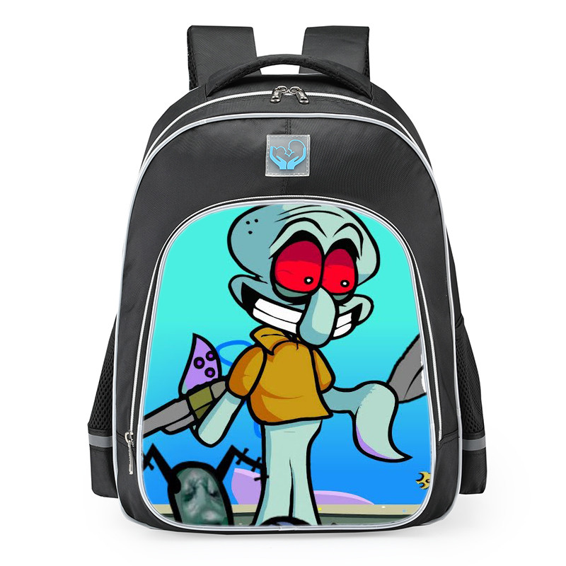 Friday Night Funkin FNF vs Mistful Crimson Morning Squidward Tentacles School Backpack