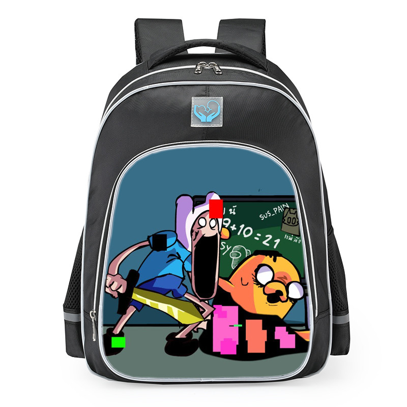 Friday Night Funkin FNF Vs. Pibby Corrupted Steven And Spinel Finn Jake School Backpack