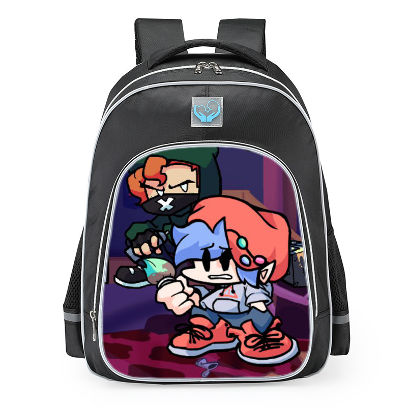 Friday Night Funkin FNF Vs Soft Taki Benjamin Fairest And Pico School Backpack