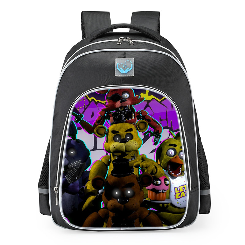 Friday Night Funkin FNF VS FNAF Characters School Backpack