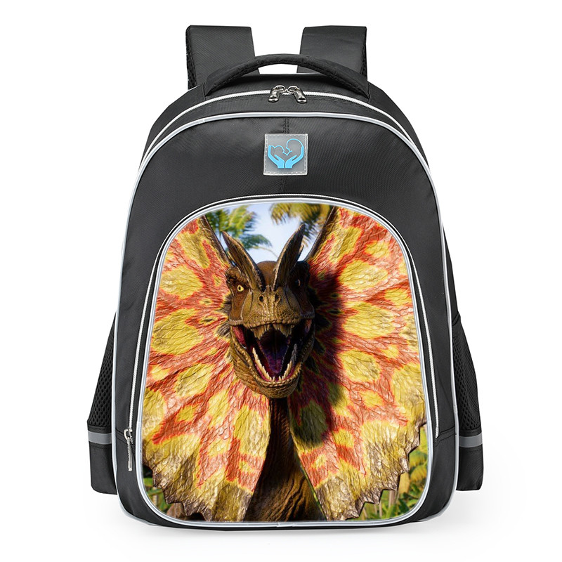 Smite Jurassic World Camp Cretaceous Dilophosaurus School Backpack