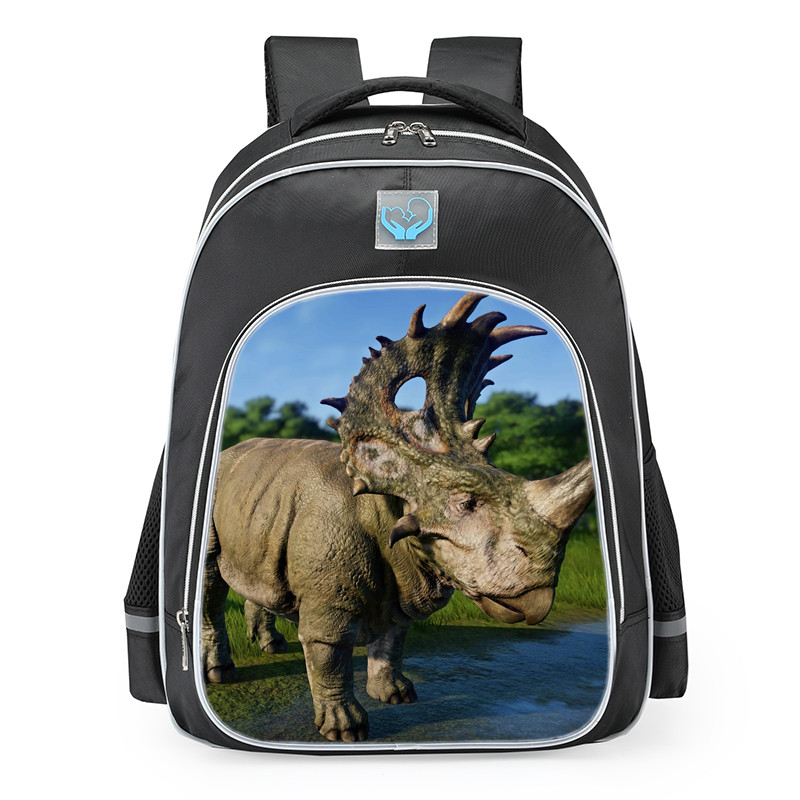 Smite Jurassic World Camp Cretaceous Sinoceratops School Backpack