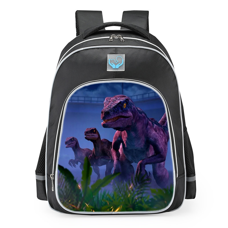 Smite Jurassic World Camp Cretaceous Velociraptor School Backpack