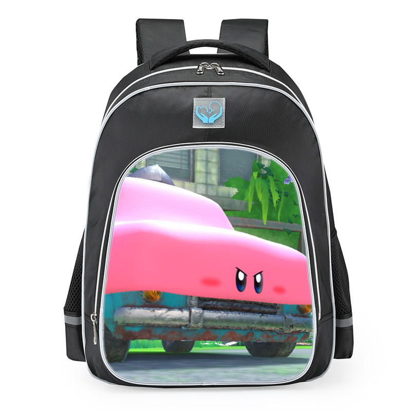 Kirby And The Forgotten Land Kirby Mouthful Mode With Car School Backpack