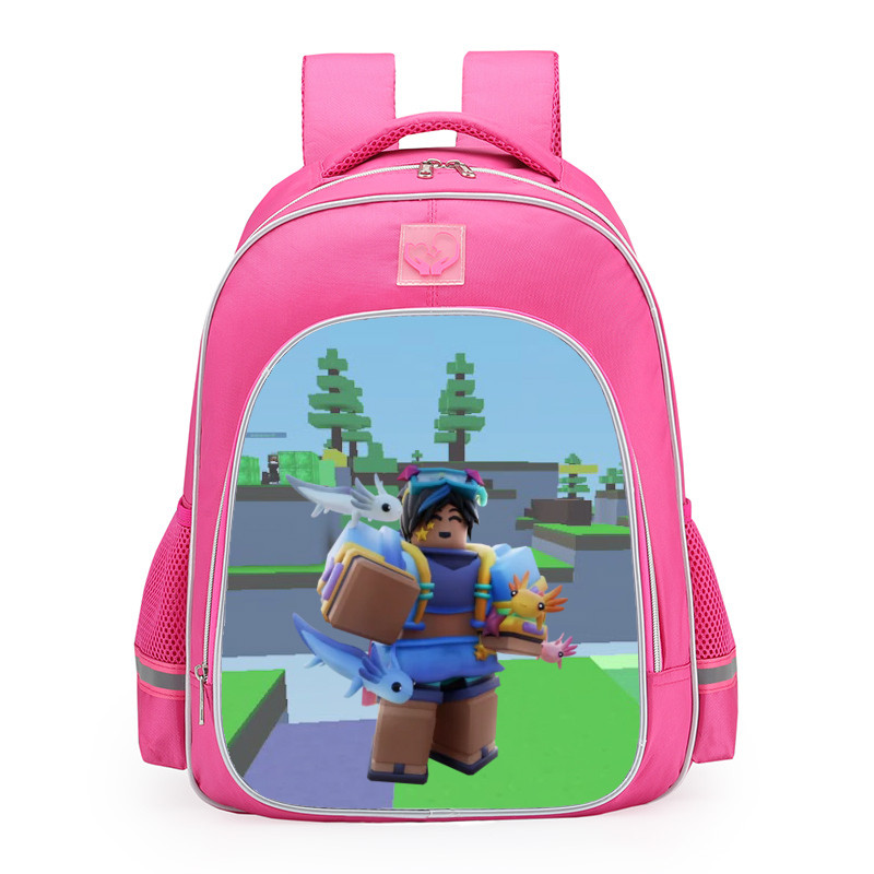 Roblox BedWars Axolotl Amy School Backpack