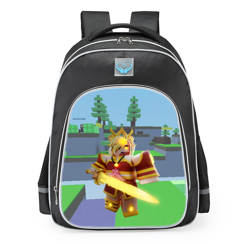 Roblox BedWars Tiger Brawler Freiya Skin School Backpack