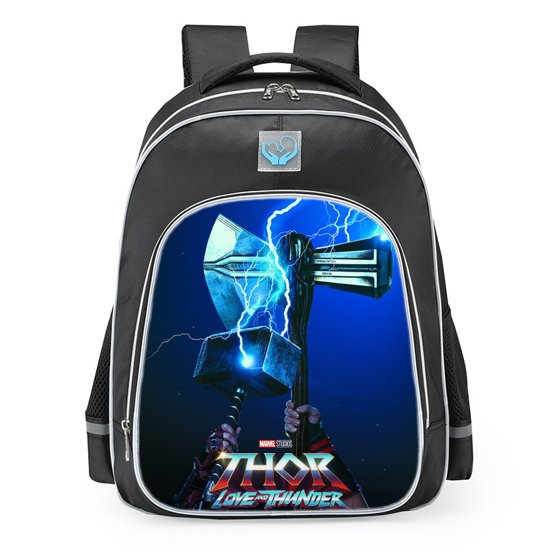 Marvel Thor Love and Thunder Stormbreaker And Thor Hammer School Backpack