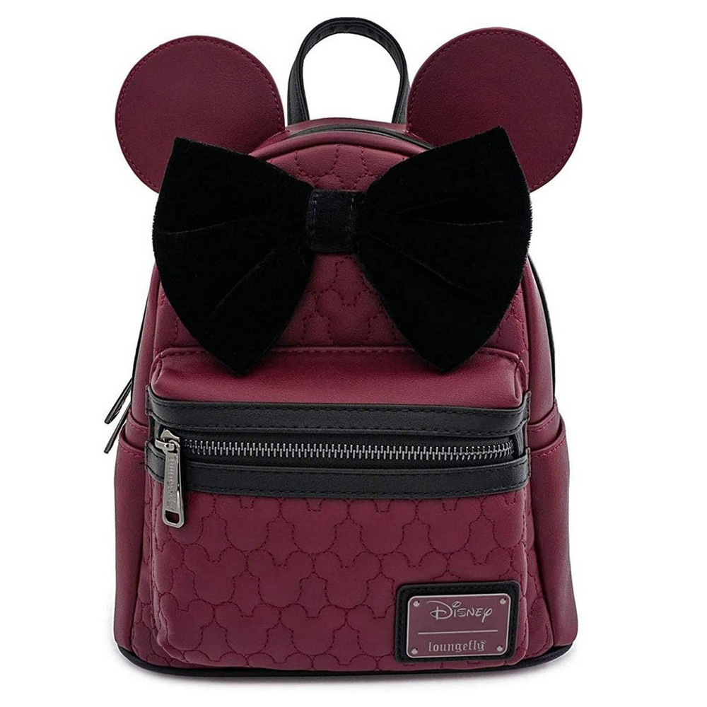 Minnie Mouse Woven Loungefly Mini Backpack