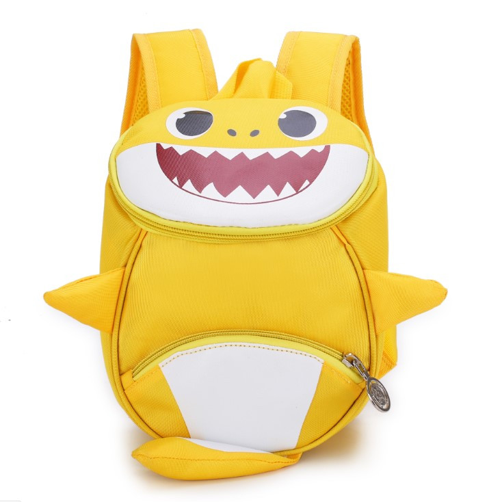 Kids Baby Shark Backpack Schoolbag Rucksack Yellow