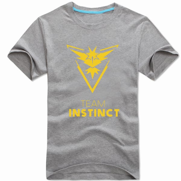 Pokemon Go Yellow Team Instinct Grey T-Shirt