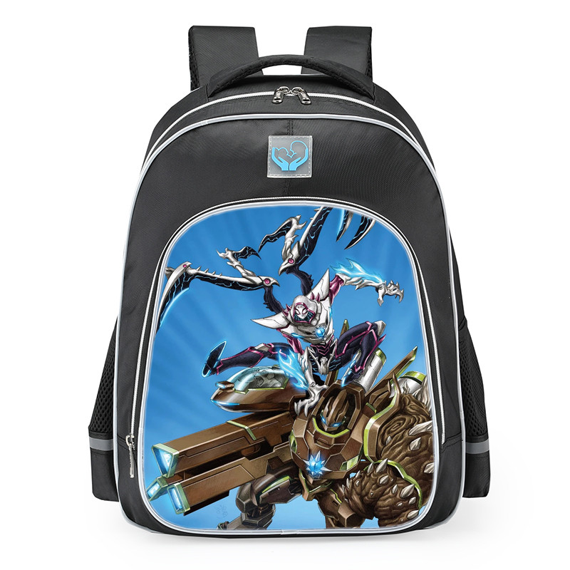 Marvel Avengers Mech Strike Monster Hunters Monster Spider Gwen And Groot School Backpack