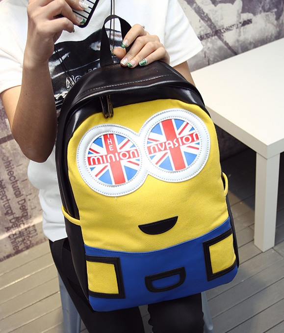 Minion Invasion Leather Feel Backpack 16 Inch