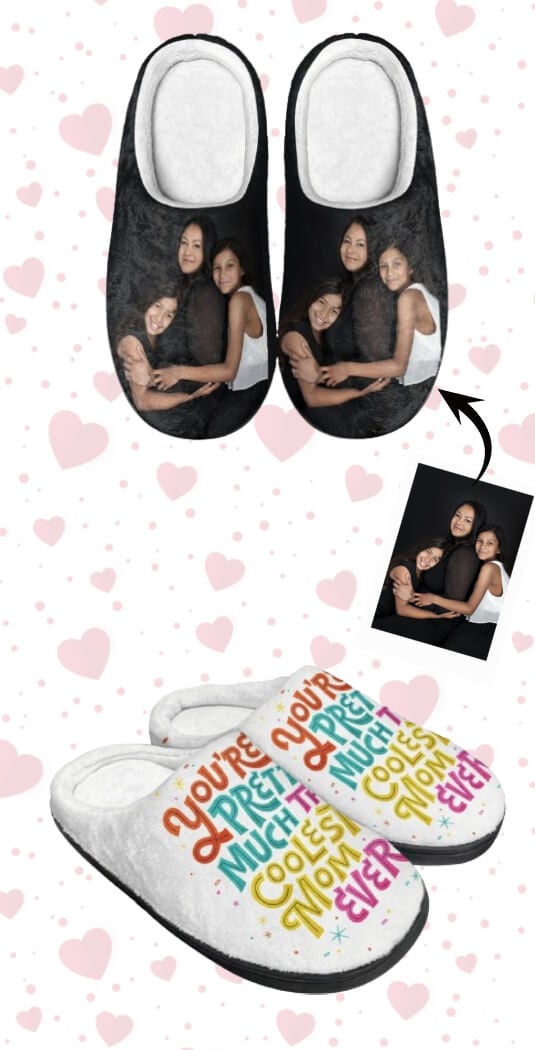 Mother's Day Custom Slippers Photo Upload Personalised - Customized Slippers For Mom