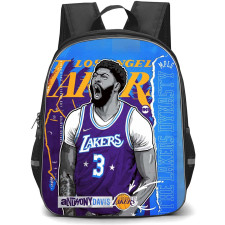 NBA Anthony Davis Backpack StudentPack - Anthony Davis Los Angeles Lakers 3 Shouting Vector Illustration Art