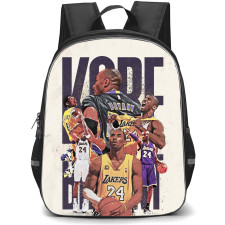 NBA Kobe Bryant Backpack StudentPack - Kobe Bryant Los Angeles Lakers 24 Tribute Poster Art