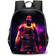 NBA Lebron James Backpack StudentPack - Lebron James Los Angeles Lakers 23 Roaring Graphic Art Poster