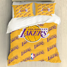 NBA Los Angeles Lakers Comforter Sham Set Bed Set Sheet Cover - Los Angeles Lakers Medley Monogram Wordmark